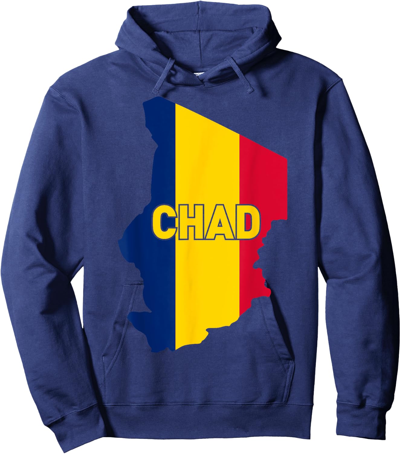 Proud Family and Patriotic Flag of Country Chad Kids Men Hoodie - Hoodie | Navy