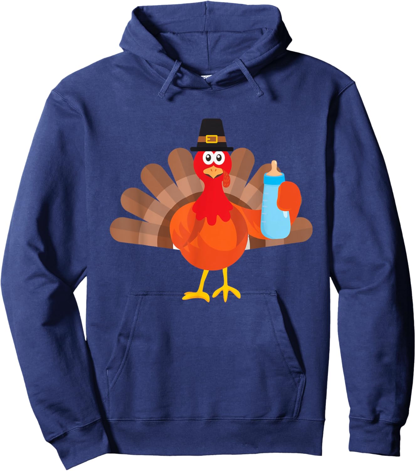 OB Nurse Delivery Labor Thanksgiving Turkey Thankful Cute Hoodie - Hoodie | Navy