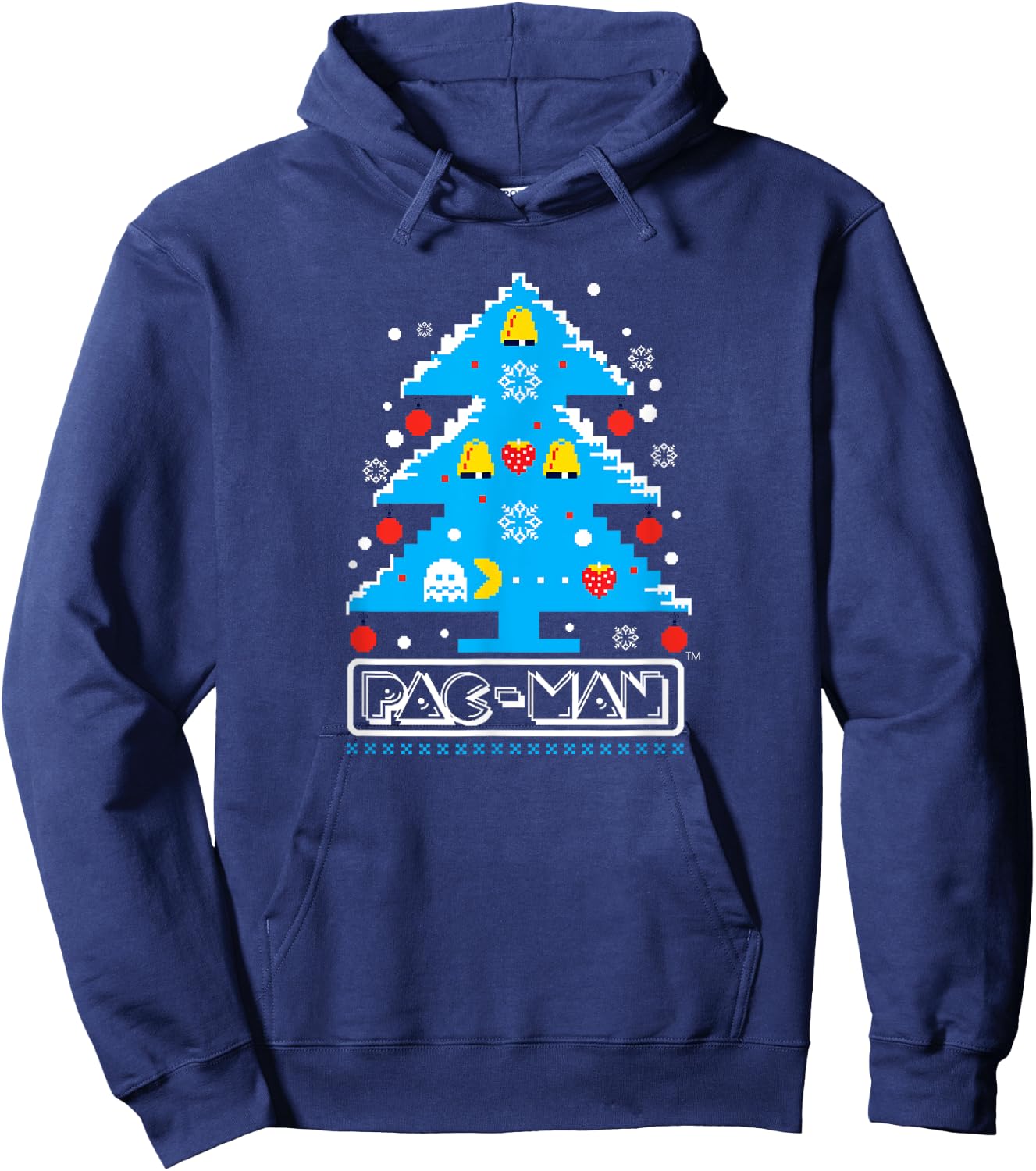 PAC-MAN Christmas Hoodie - Hoodie | Navy