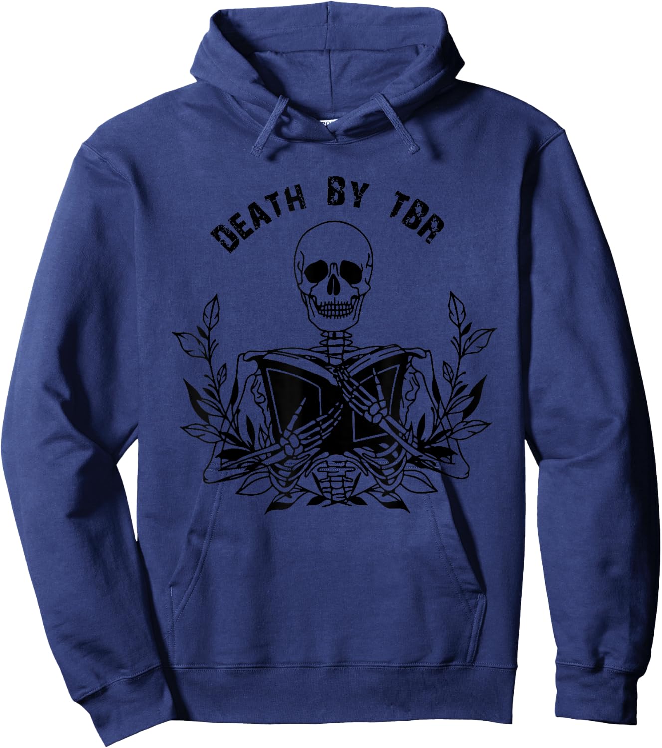 Death By TBR | To Be Read - TBR Pile Bookish Bibliophile Hoodie - Hoodie | Navy
