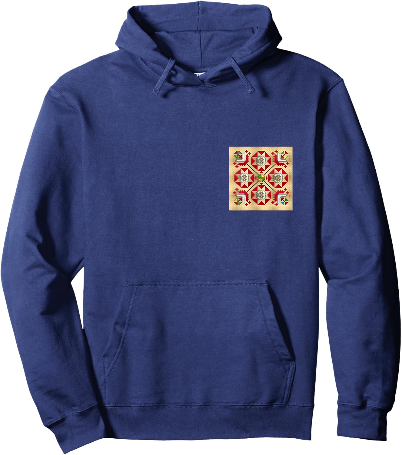 Bulgarian Shevitsa Traditional Folklore Hoodie - Hoodie | Navy