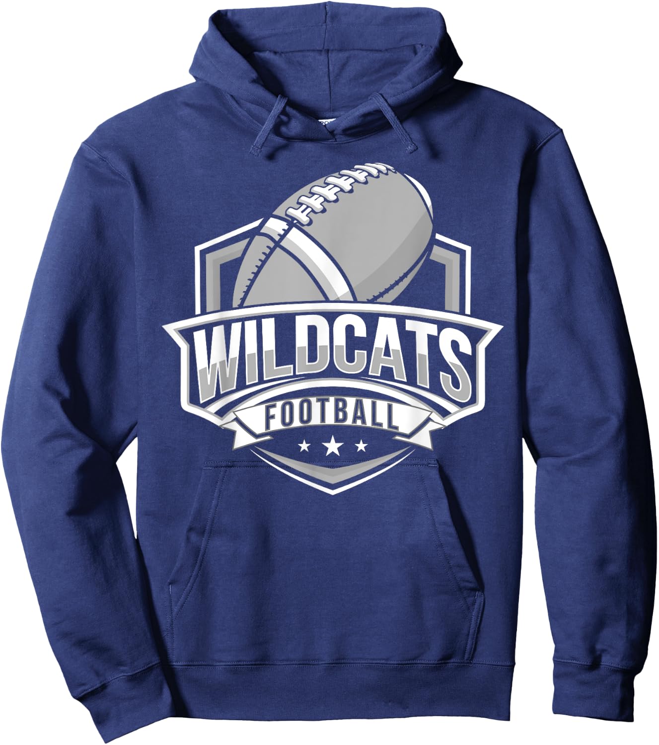 Wildcats Game Day Football Mascot Roar With Pride! Hoodie - Hoodie | Navy
