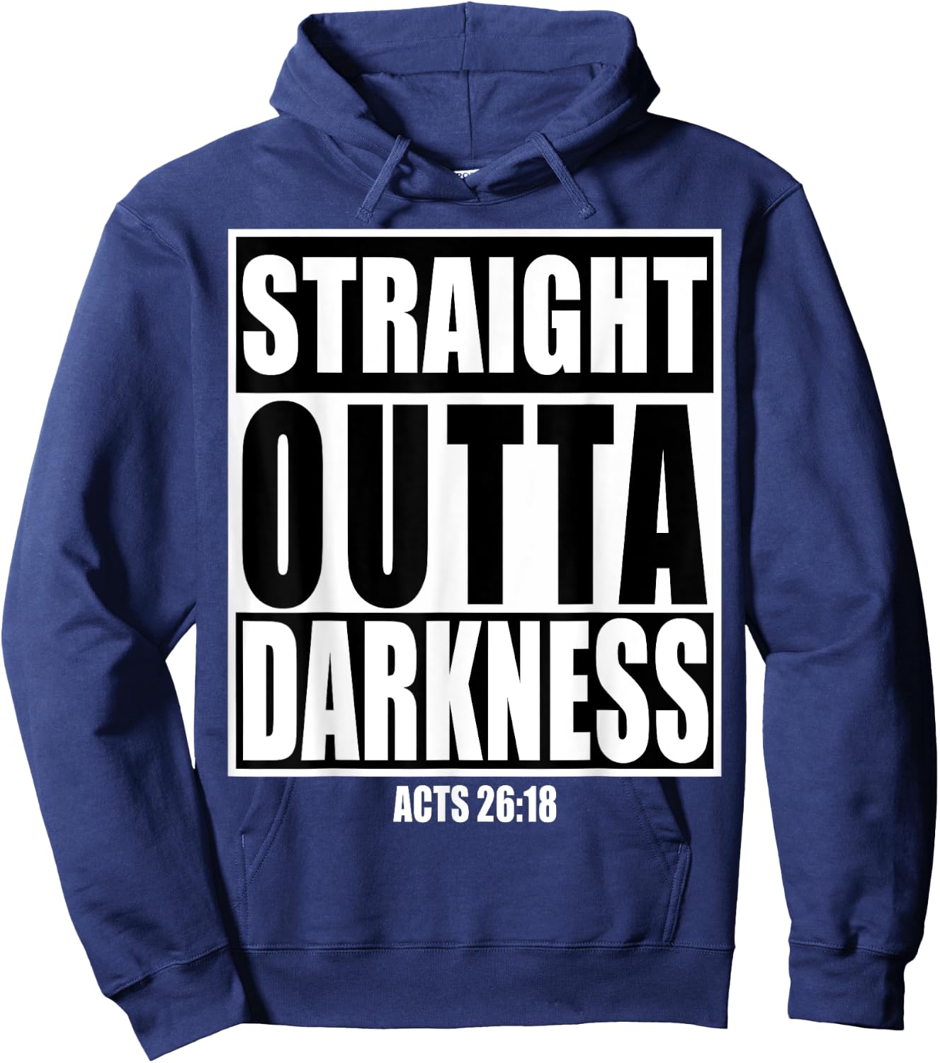 Straight Outta Darkness Shirt Biblical Verse Design Gift Hoodie - Hoodie | Navy