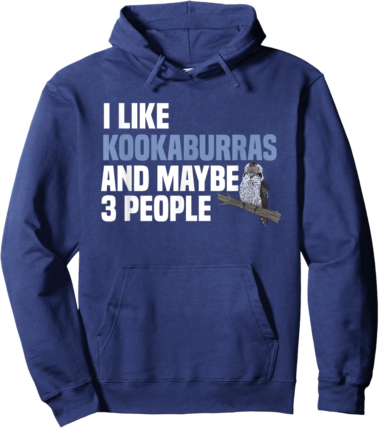 Kookaburra Introverted Kingfisher Birdwatcher Ornithologist Hoodie - Hoodie | Navy