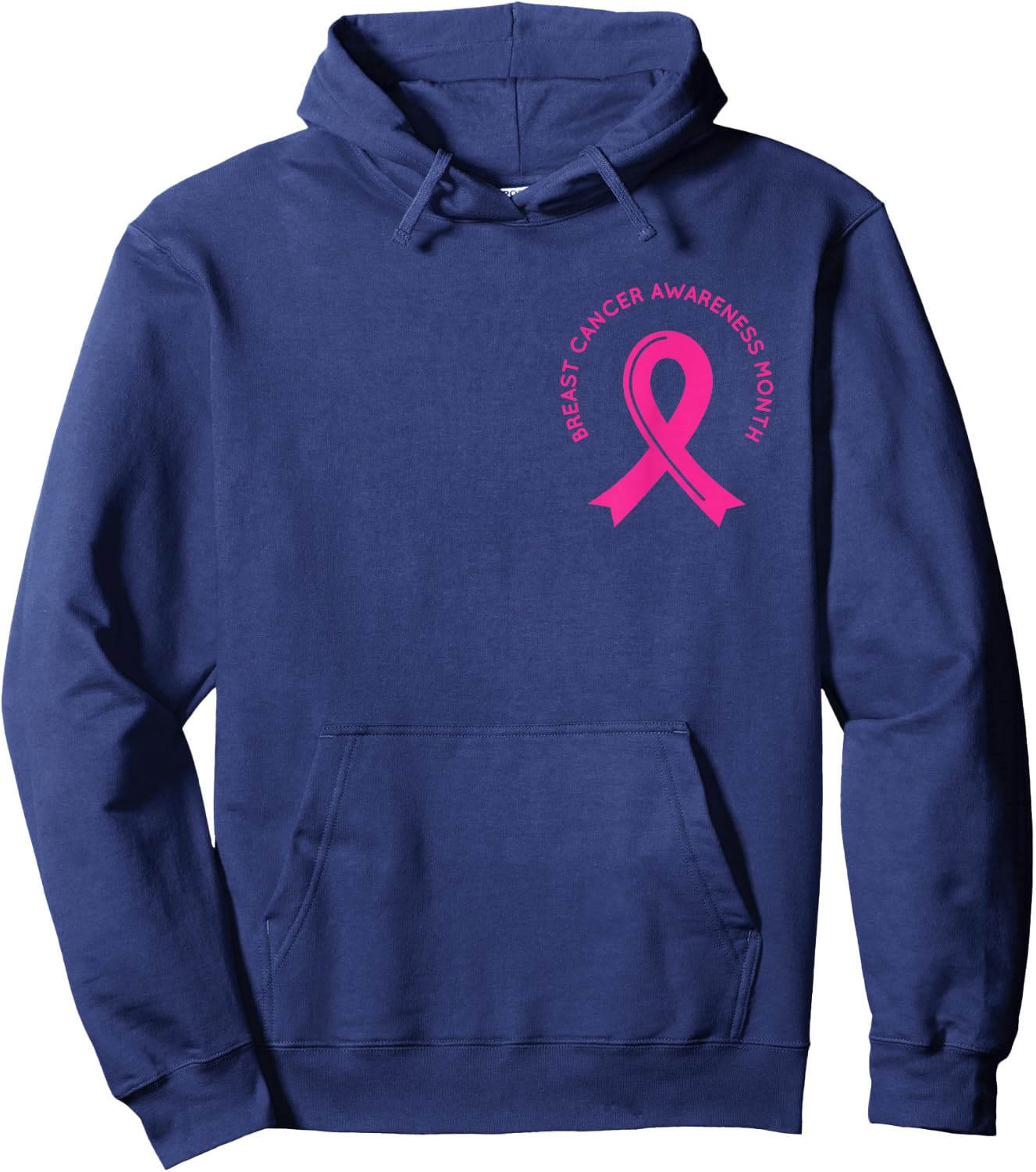 Breast Cancer Awareness Pink Ribbon Support Squad Cancer Hoodie - Hoodie | Navy