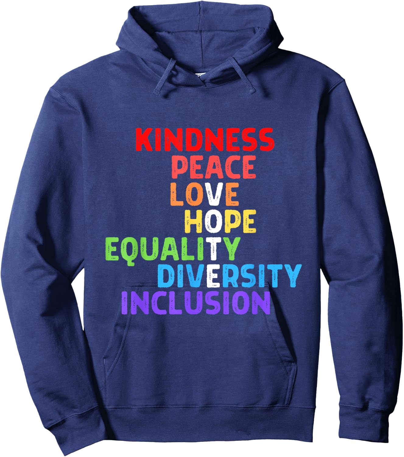 Vote Kindness Peace Equality Inclusion Diversity Human Right Hoodie - Hoodie | Navy