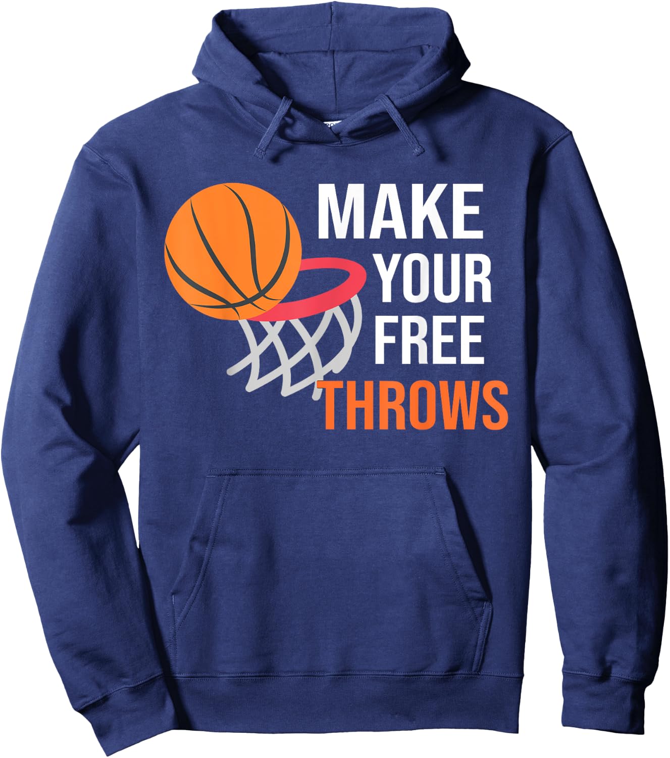 Make your Free Throws Basketball Lovers Vintage Hoodie - Hoodie | Navy