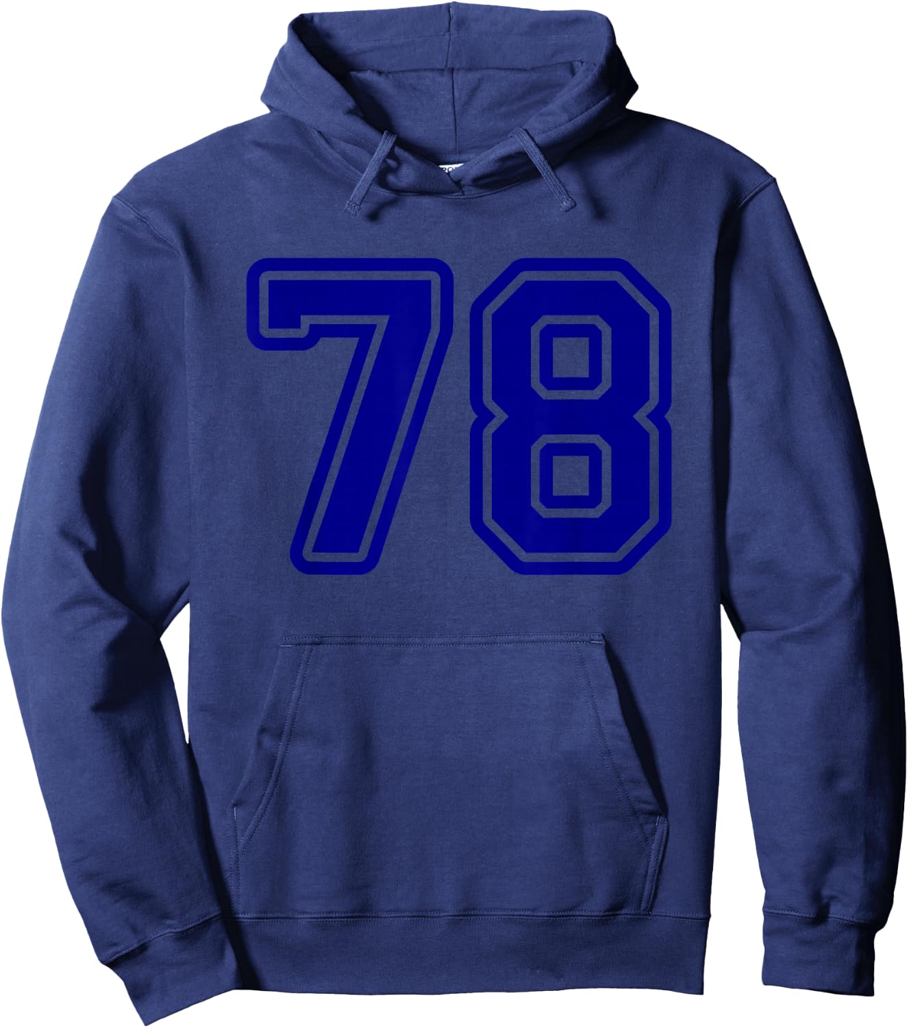 Number #78 Blue Sport Varsity Number 78 Hoodie - Hoodie | Navy