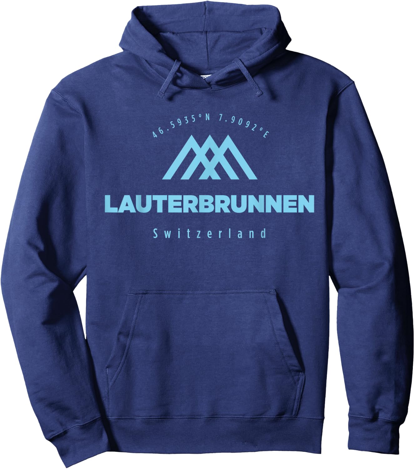Lauterbrunnen Mountain Holiday Skiing Switzerland Hoodie - Hoodie | Navy