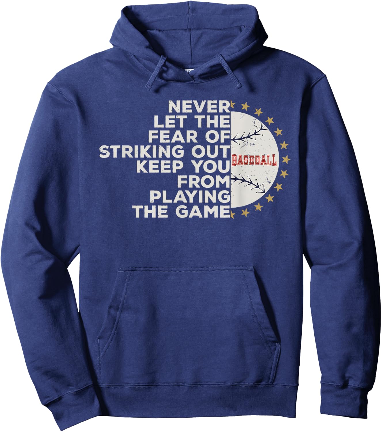 Baseball Distress sayings vintage funny baseball player fan Hoodie - Hoodie | Navy