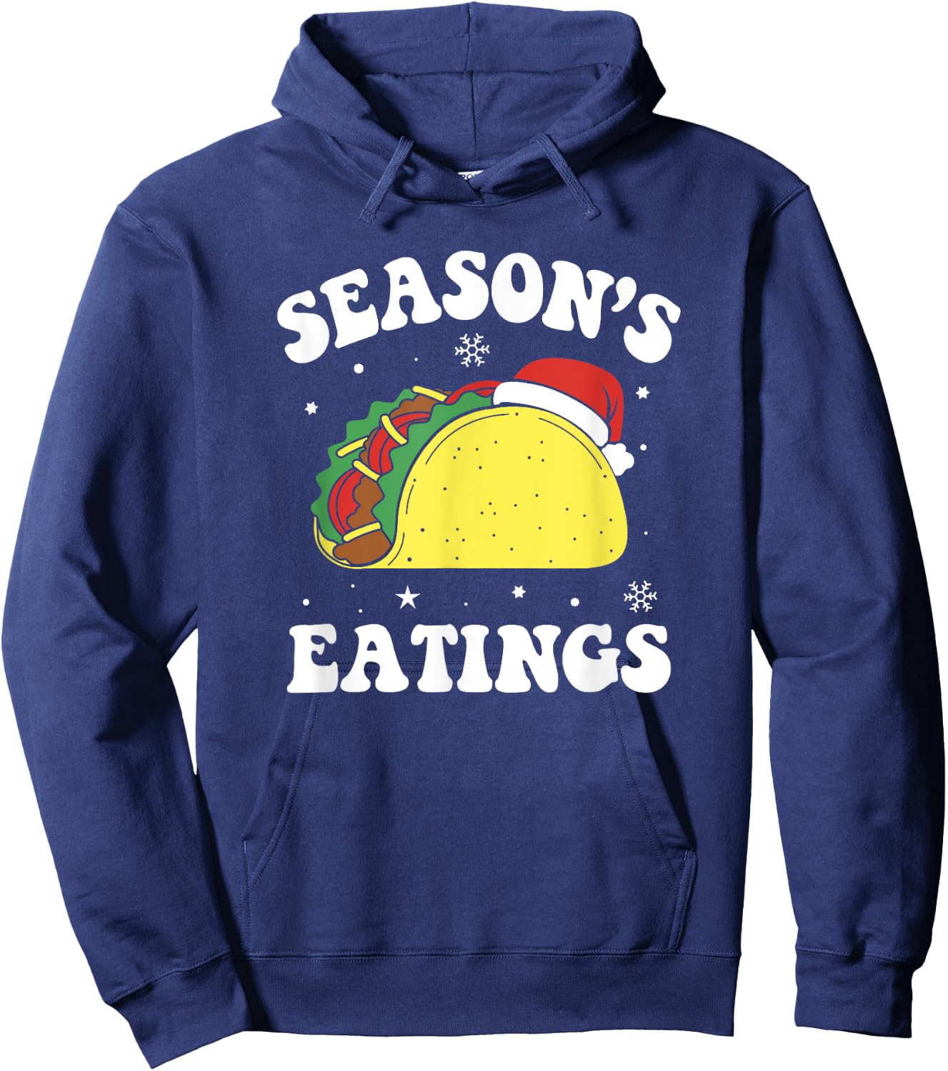 Season's Eatings Funny Christmas Taco Lover Hoodie - Hoodie | Navy