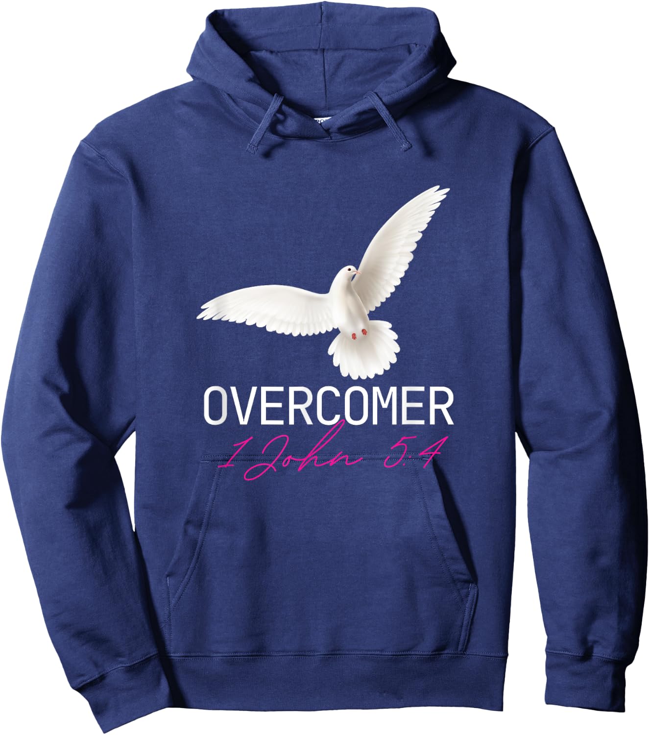 Christian Faith Overcomer Motivational Inspirational Hoodie - Hoodie | Navy