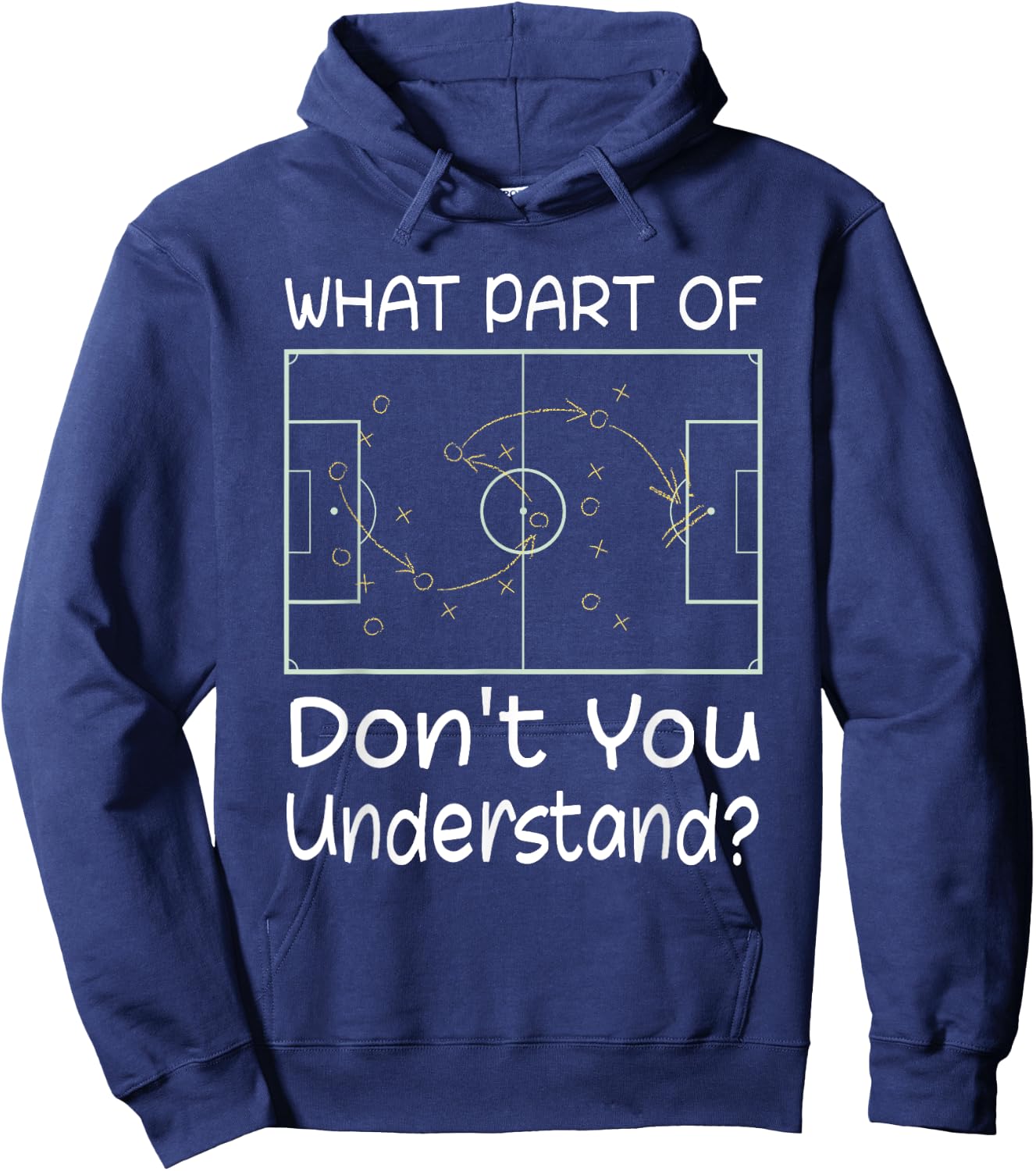 Funny Soccer Coach Women Tactic Diagram Board Hoodie - Hoodie | Navy
