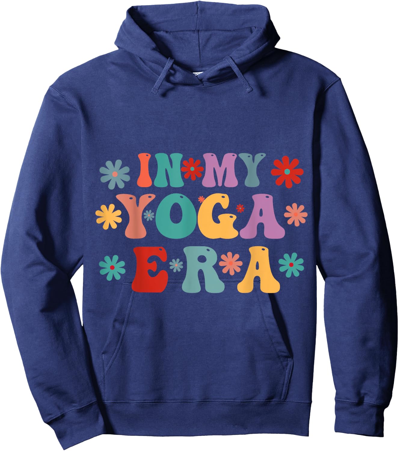 Retro Yoga Era, Yoga Era, Flower Yoga Era, In My Yoga Era Hoodie - Hoodie | Navy