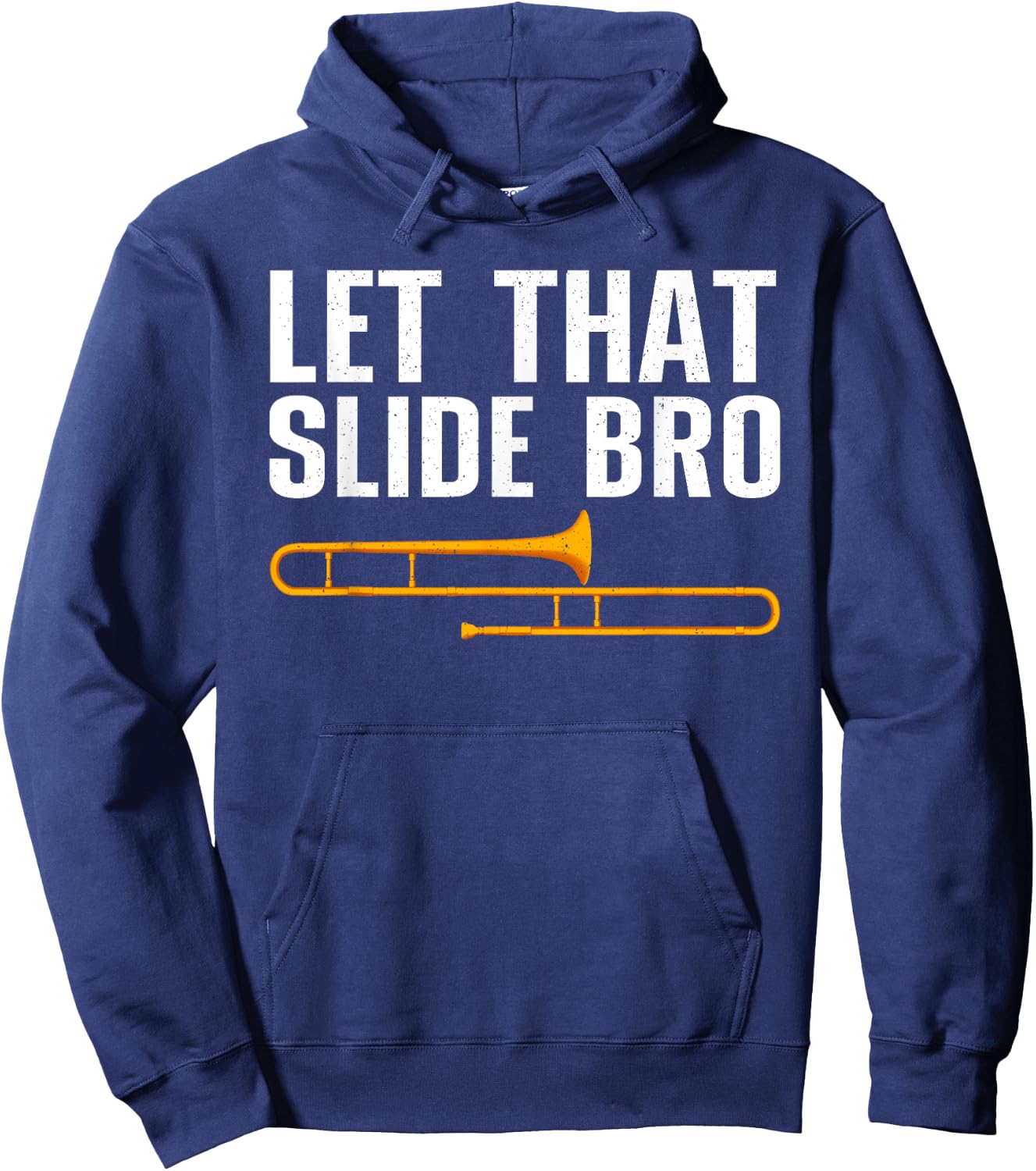 Funny Trombone Art Women Trombone Lover Trombonists Hoodie - Hoodie | Navy
