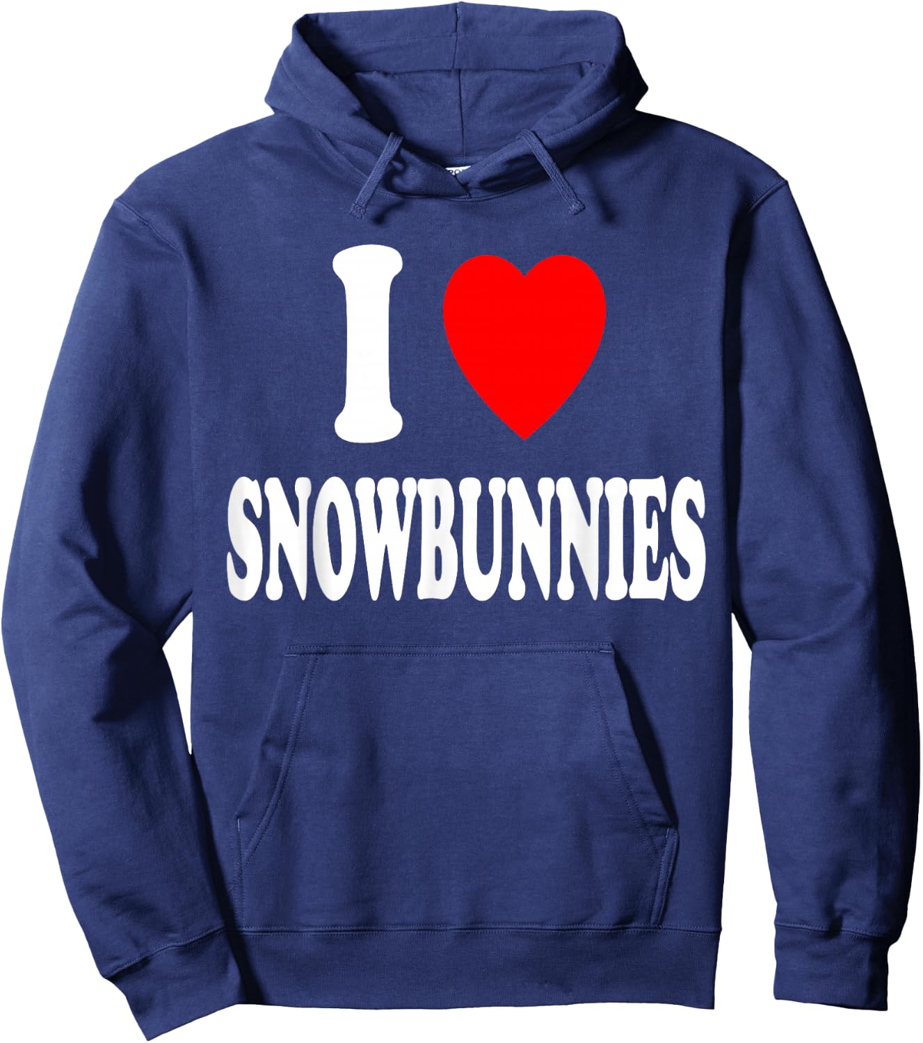 I Heart (Love) Snowbunnies Skiing Snowboarding Attraction Hoodie - Hoodie | Navy
