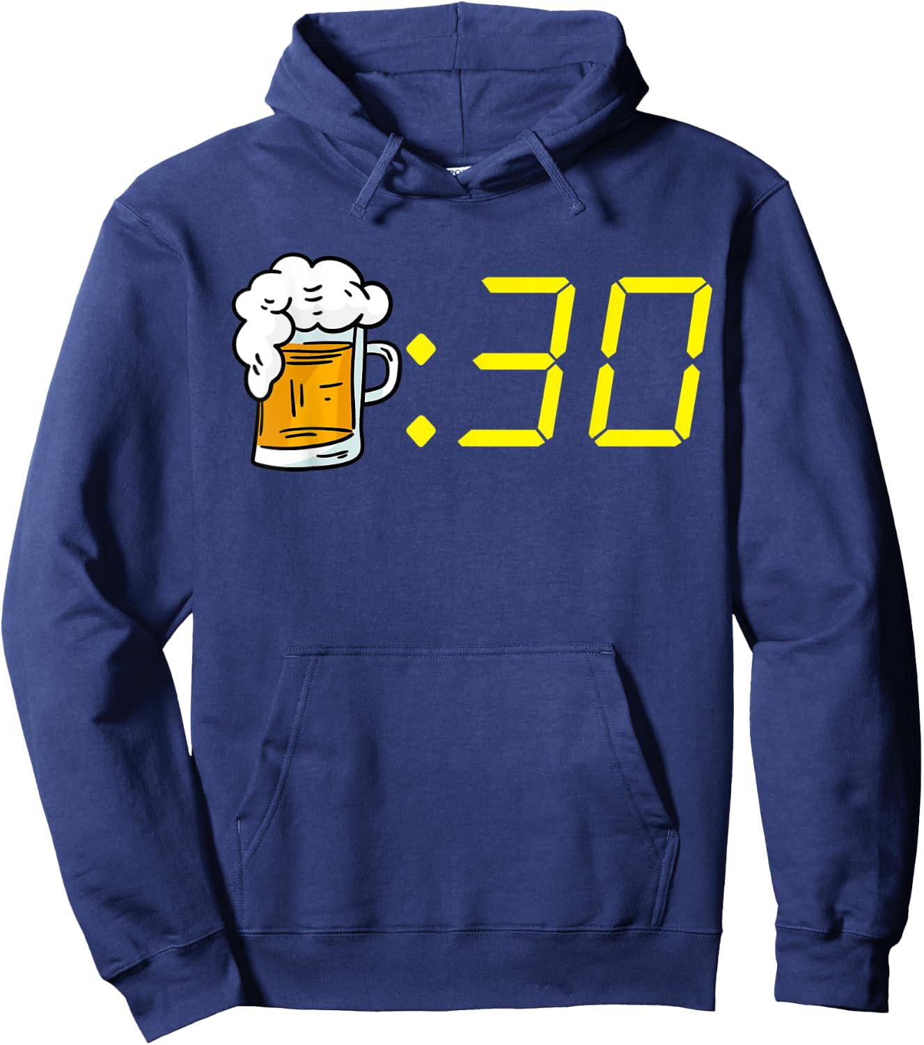 Beer 30 Funny Beer Time For Beer Drinking Men's Beer 30 Hoodie - Hoodie | Navy