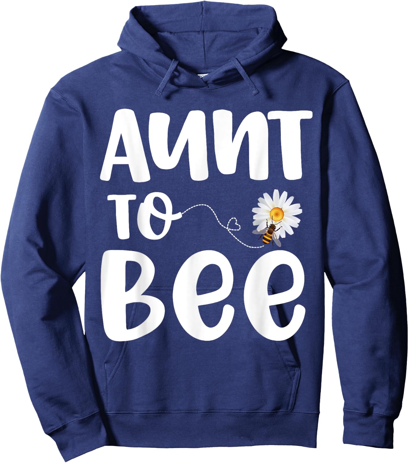 Pregnancy Announcement Aunt To Bee Gender Reveal Baby Shower Hoodie - Hoodie | Navy