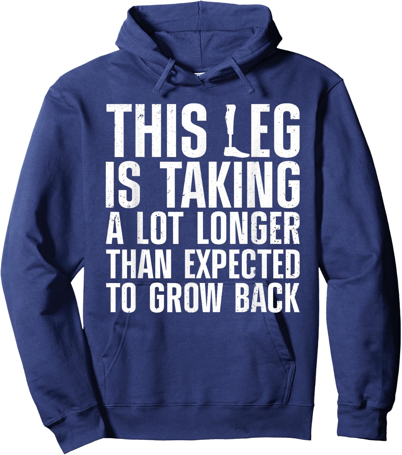 Funny Leg Amputee Design Women Amputation Survivor Hoodie - Hoodie | Navy