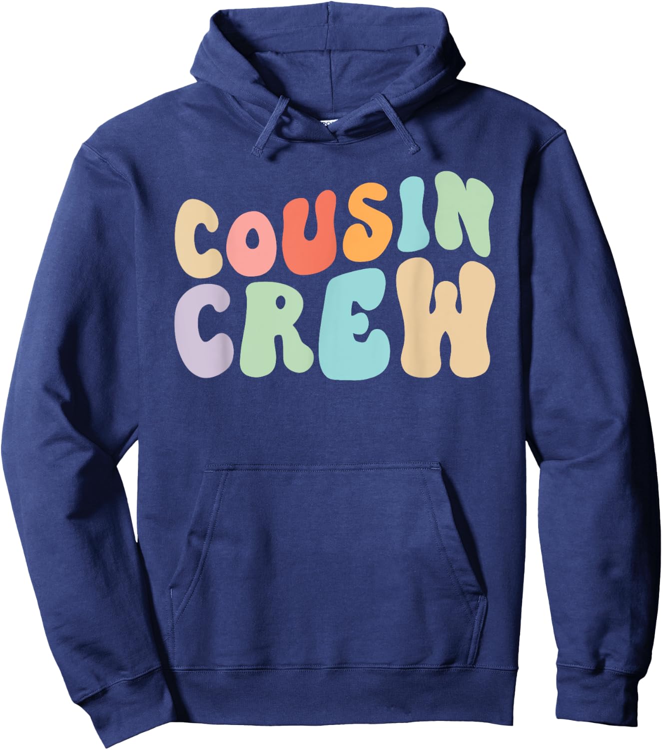 Vintage Cousin Crew Groovy Retro Design Family Matching Cool Hoodie - Hoodie | Navy