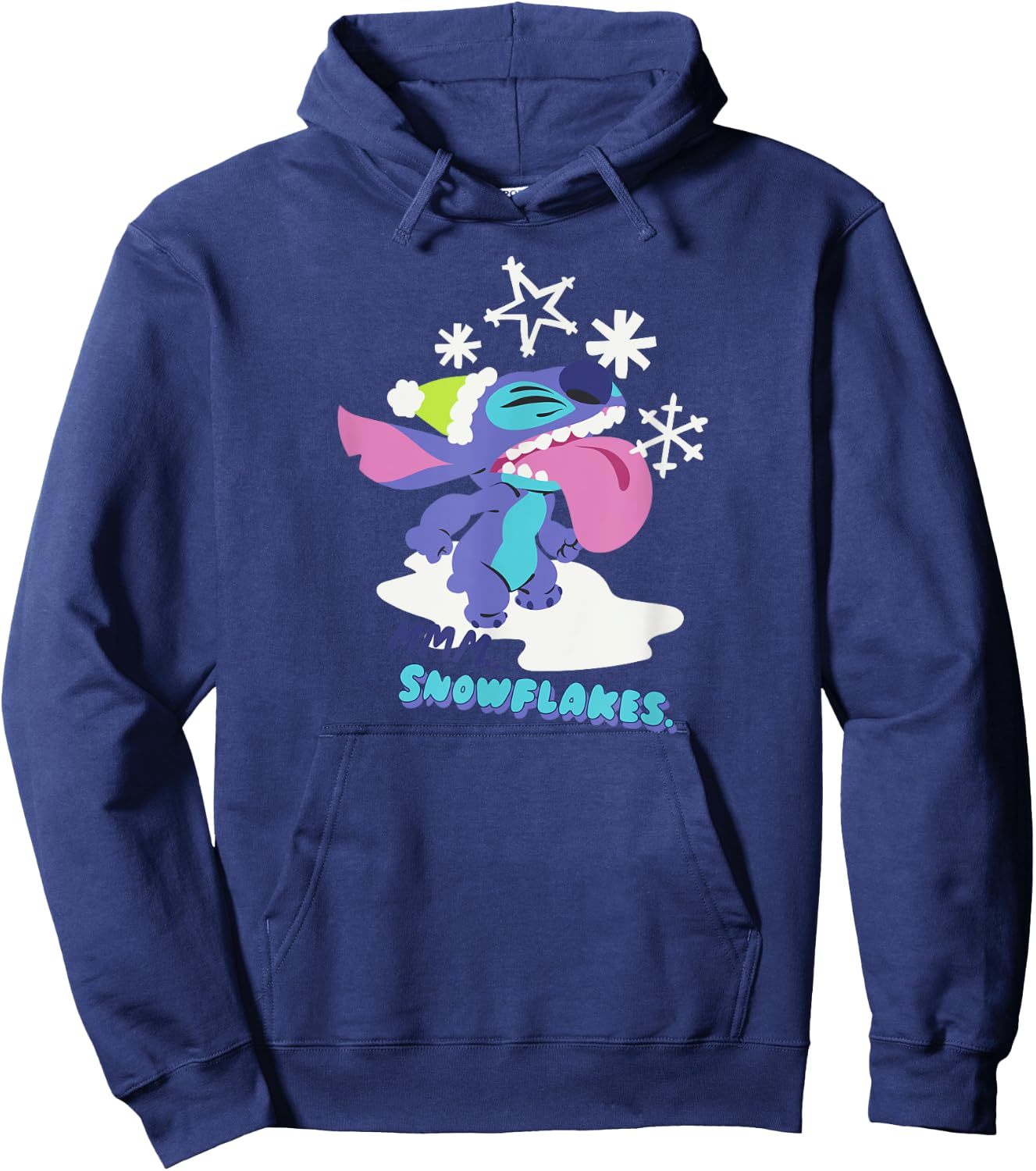 Amazon Essentials Stitch Wintertime Catching Snowflakes Hoodie - Hoodie | Navy