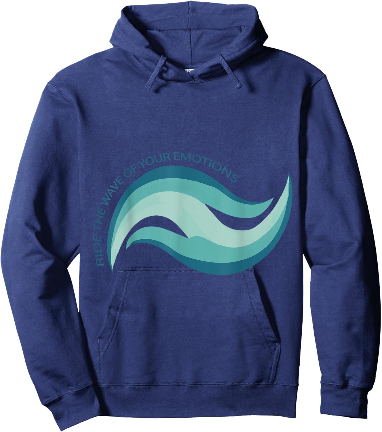 DBT Ride the Wave of your emotions mindfulness Therapy Hoodie - Hoodie | Navy