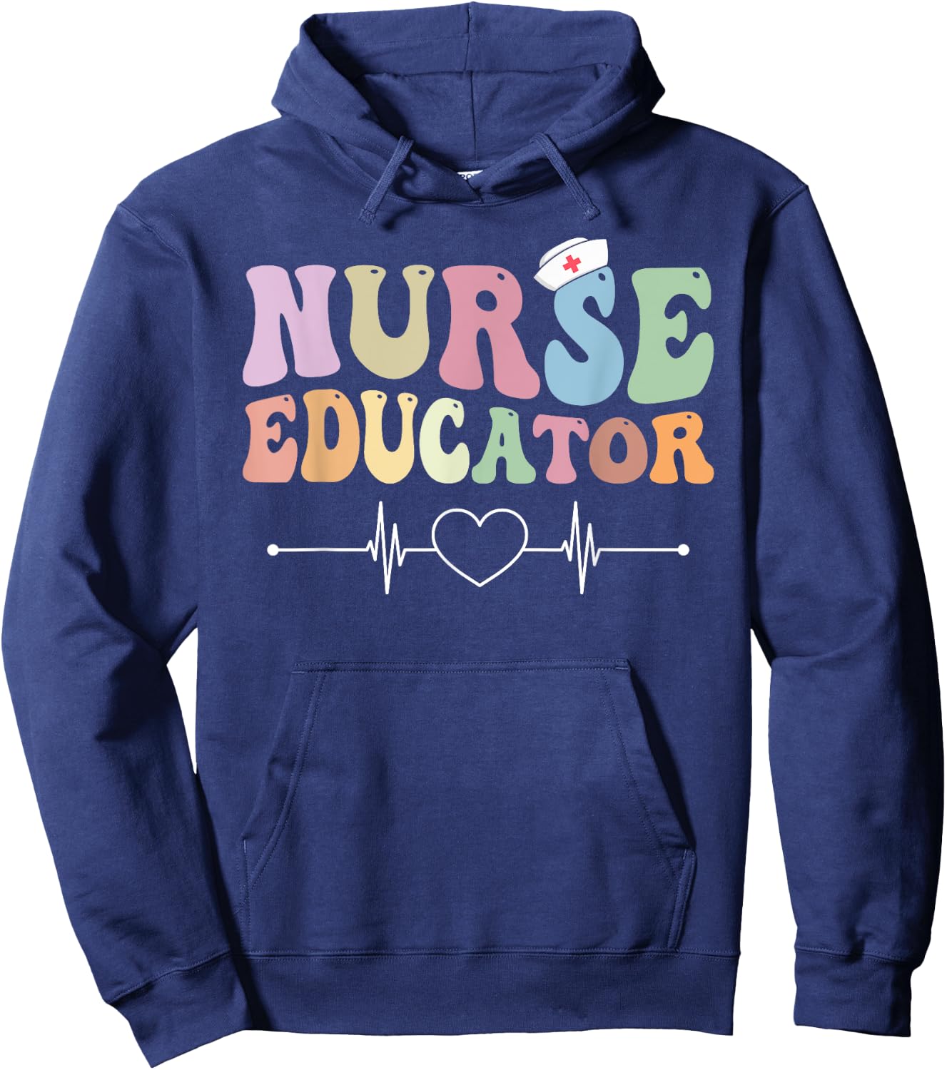 Groovy Certified Nurse Educator Nursing School Instructor Hoodie - Hoodie | Navy