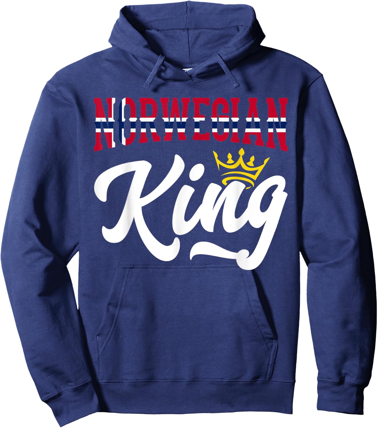 Norwegian King Norway Norwegian Norway Flag Hoodie - Hoodie | Navy