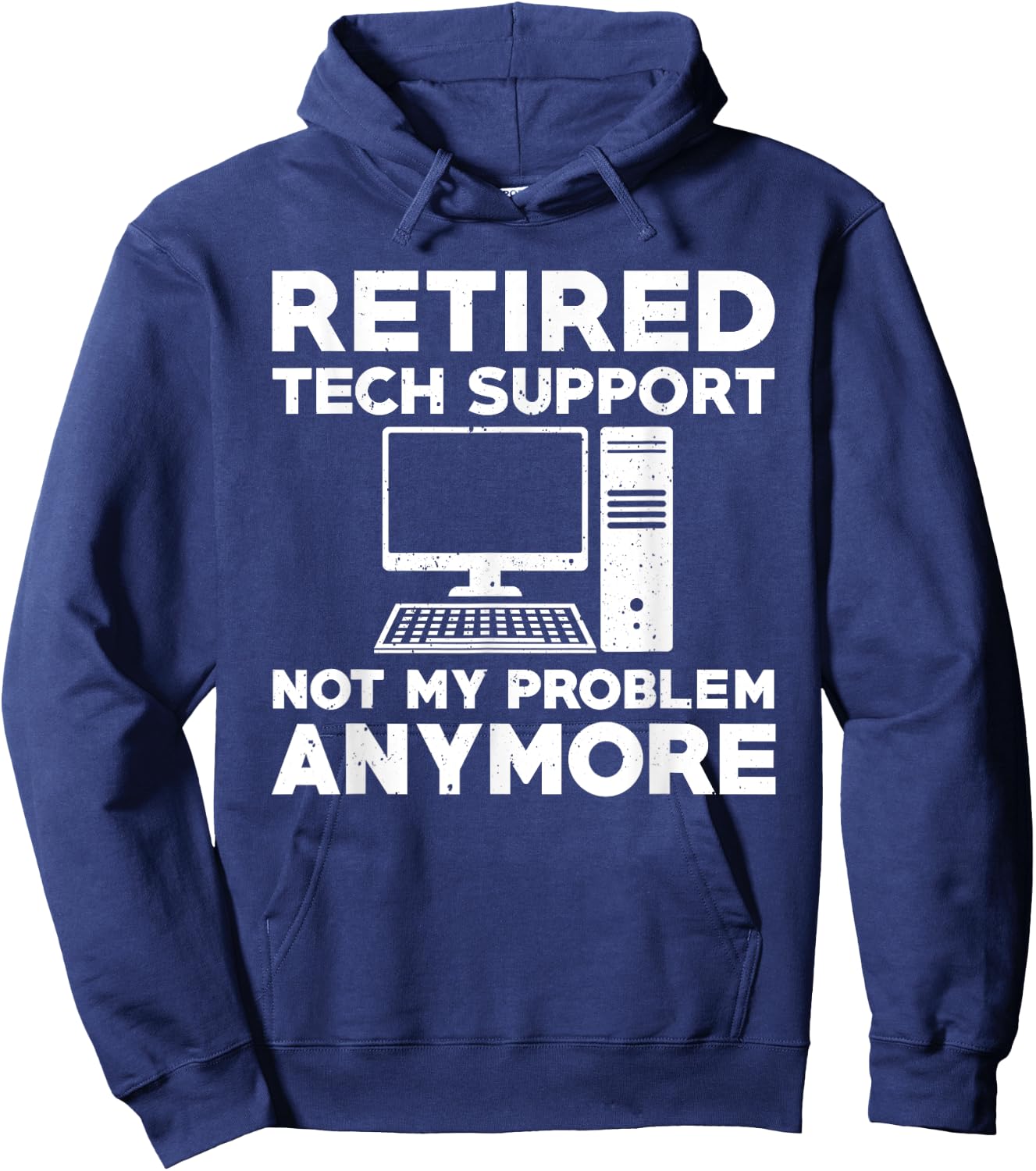 Retired Tech Support Sysadmin Computer Geek Retirement Party Hoodie - Hoodie | Navy