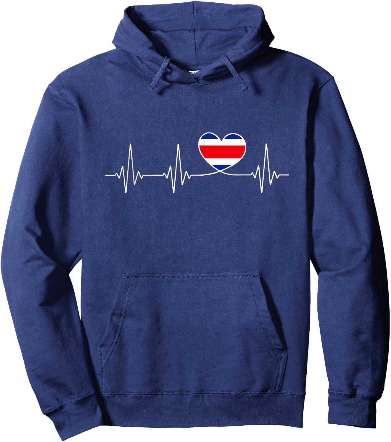 Costa Rica Love and Costa Rican Flag Heart Costa Rica Hoodie - Hoodie | Navy