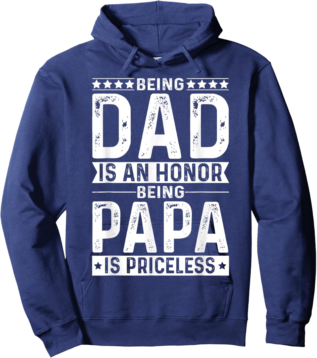Grandpa Shirt Honor to be Dad Being a Papa is Priceless Hoodie - Hoodie | Navy