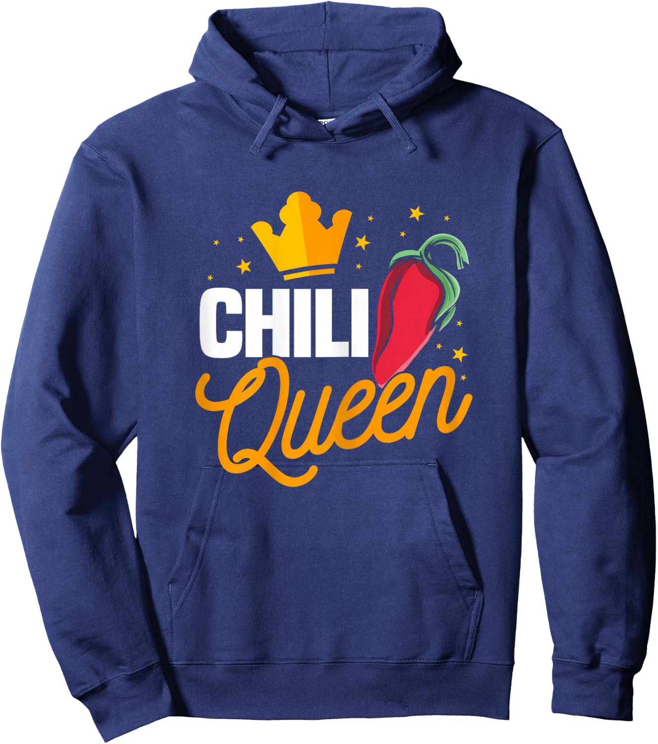 Funny Chili Queen Outfit American Tex-Mex Spicy Dish Women Hoodie - Hoodie | Navy