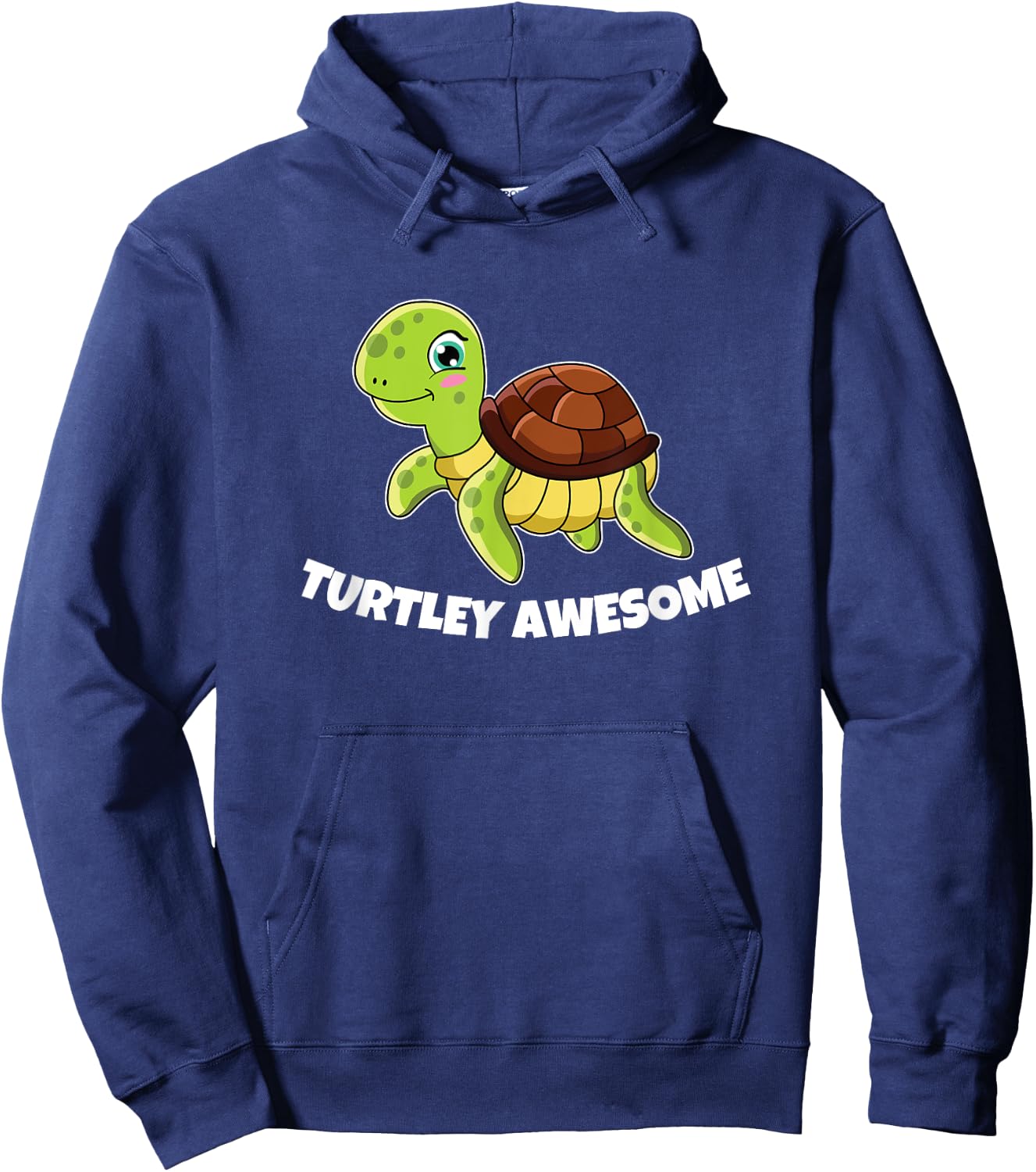 Turtley Awesome Totally Awesome Funny Tortoise Sea Turtle Hoodie - Hoodie | Navy