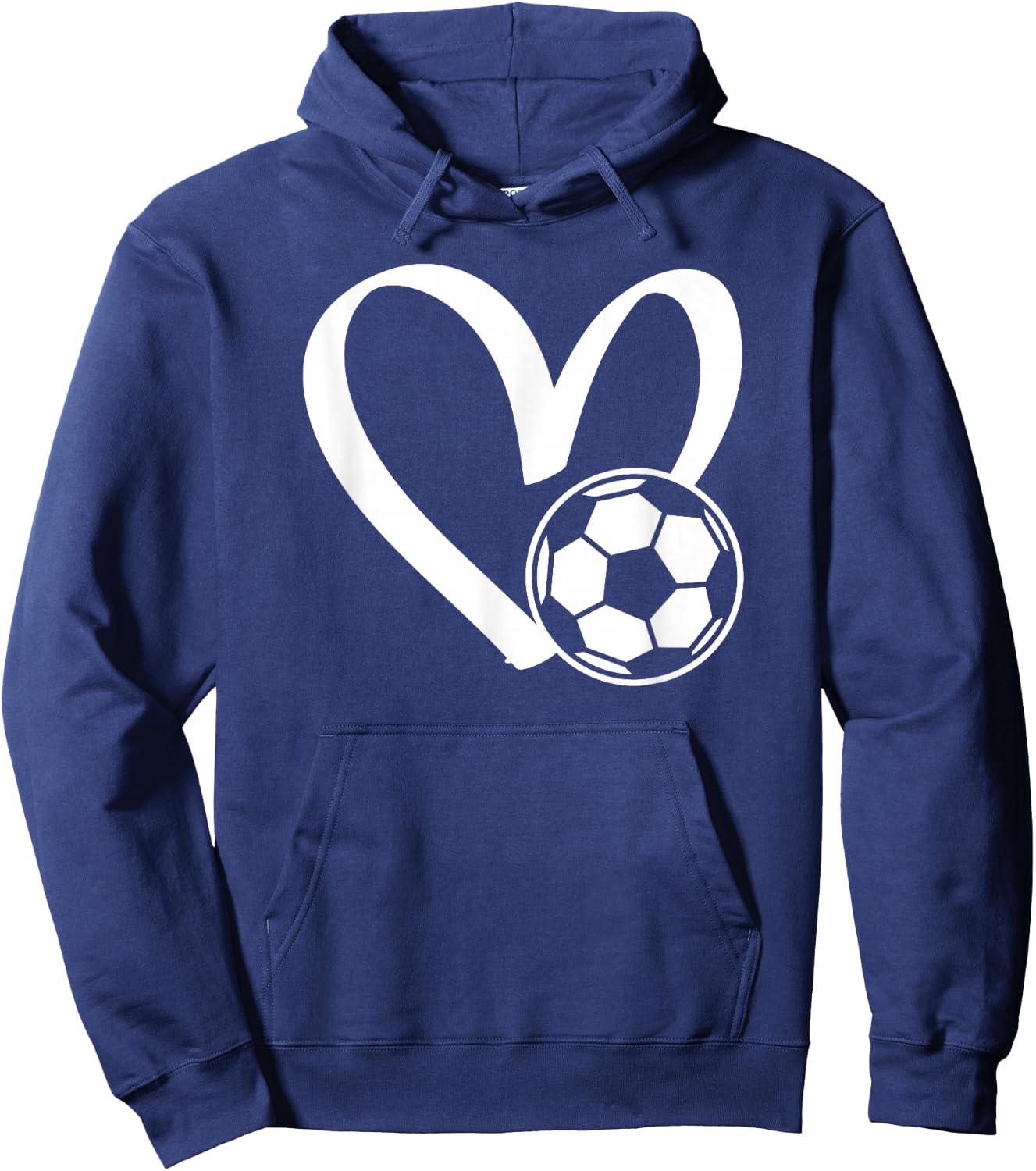 Soccer Ball Heart Hoodie - Hoodie | Navy