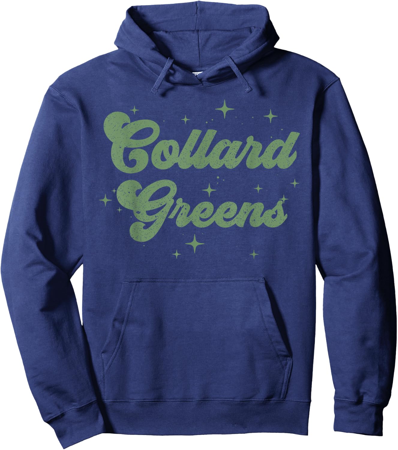 Collard Greens Retro Thanksgiving Food Nutrition Matching Hoodie - Hoodie | Navy