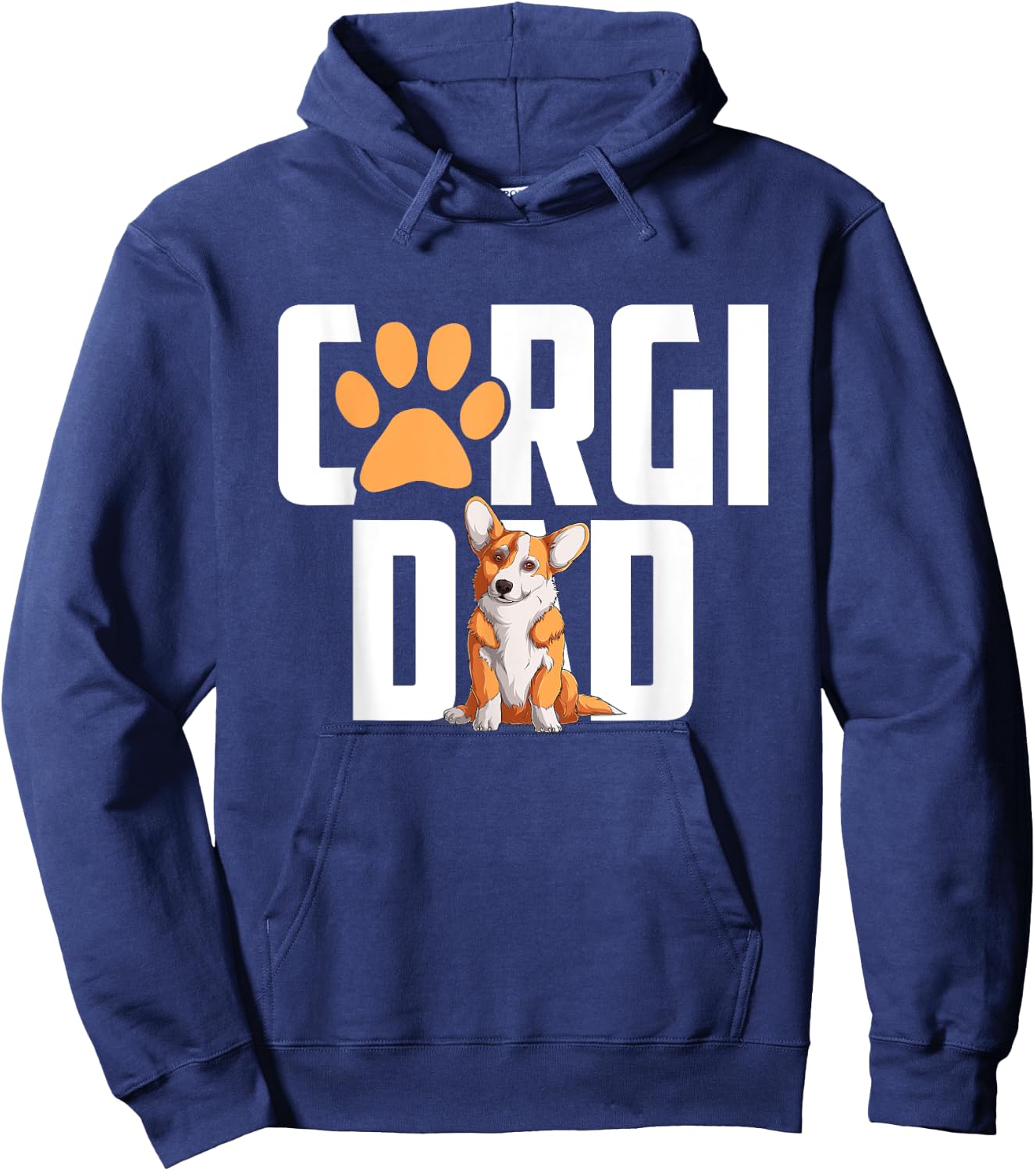Pembroke Welsh Corgi - Corgi Dad Hoodie - Hoodie | Navy