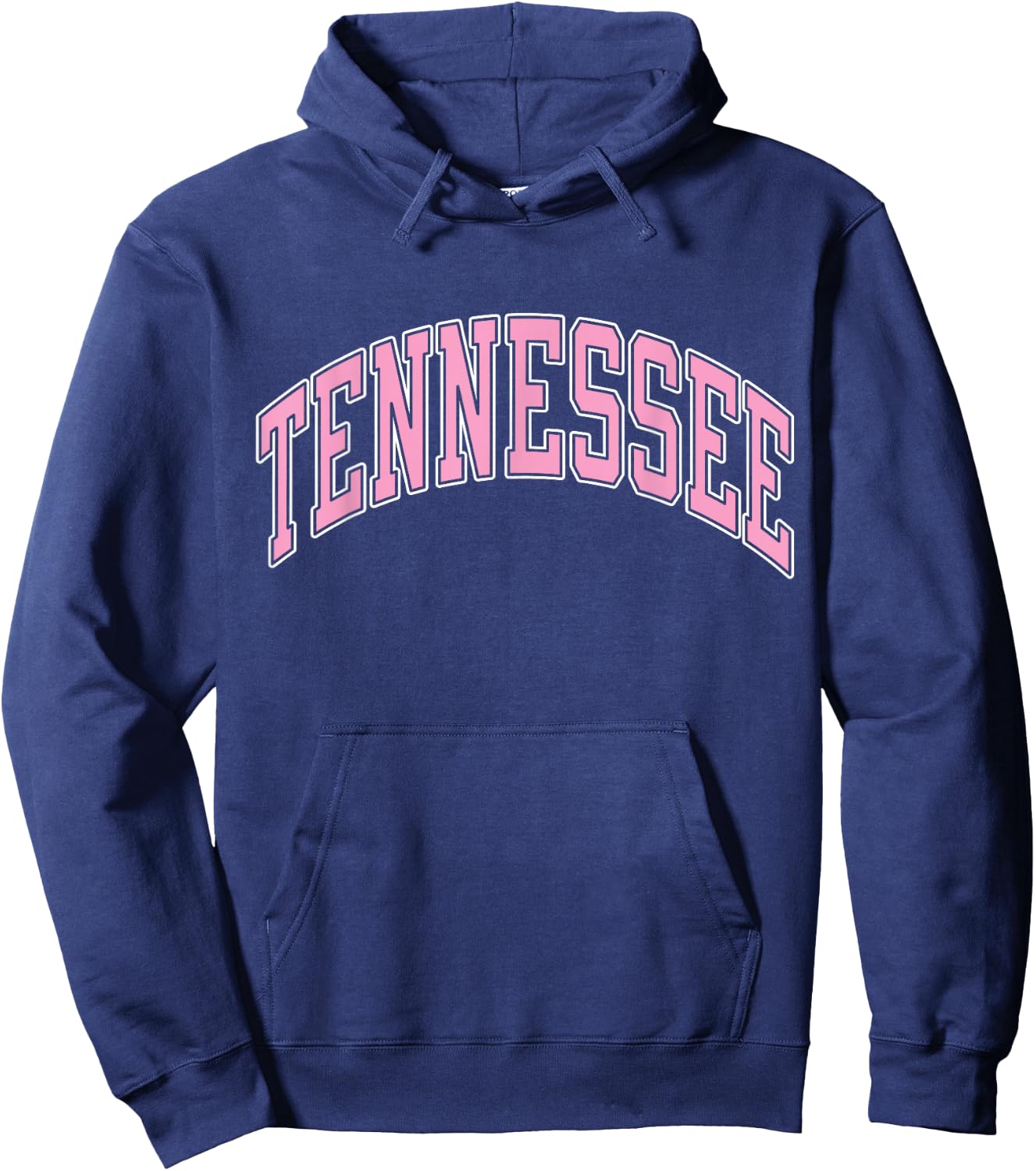 Tennessee Varsity Style Pink Text Hoodie - Hoodie | Navy