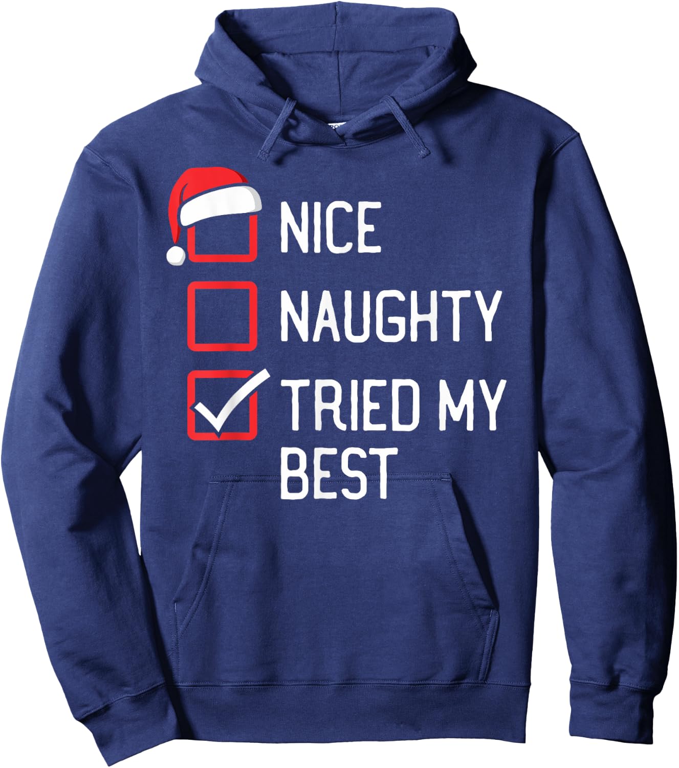 The List Group Family Matching Shirts By HumorPack Kids to Adults Black Modern Casual Letter Print Hoodie - Hoodie | Navy