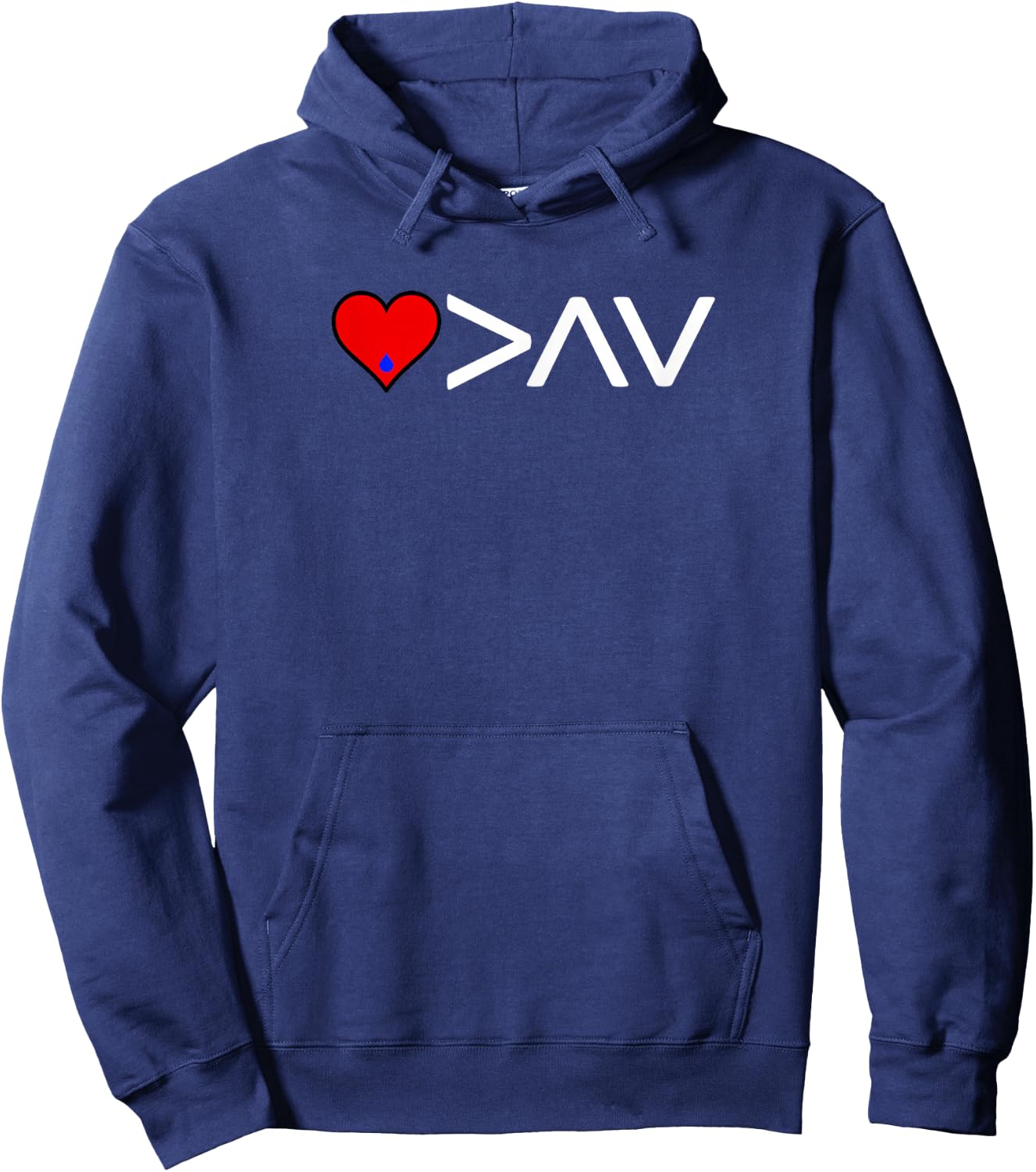 T1D Love is greater than the highs and lows of diabetes. Hoodie - Hoodie | Navy