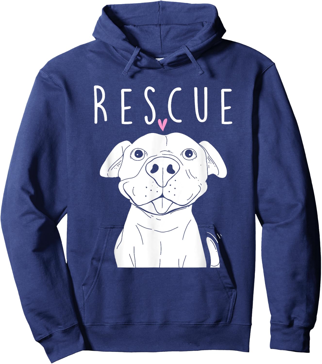 Rescue Pitbull Dog Trainer Breeder Pet Owner Canine Lover Women Kids Hoodie - Hoodie | Navy