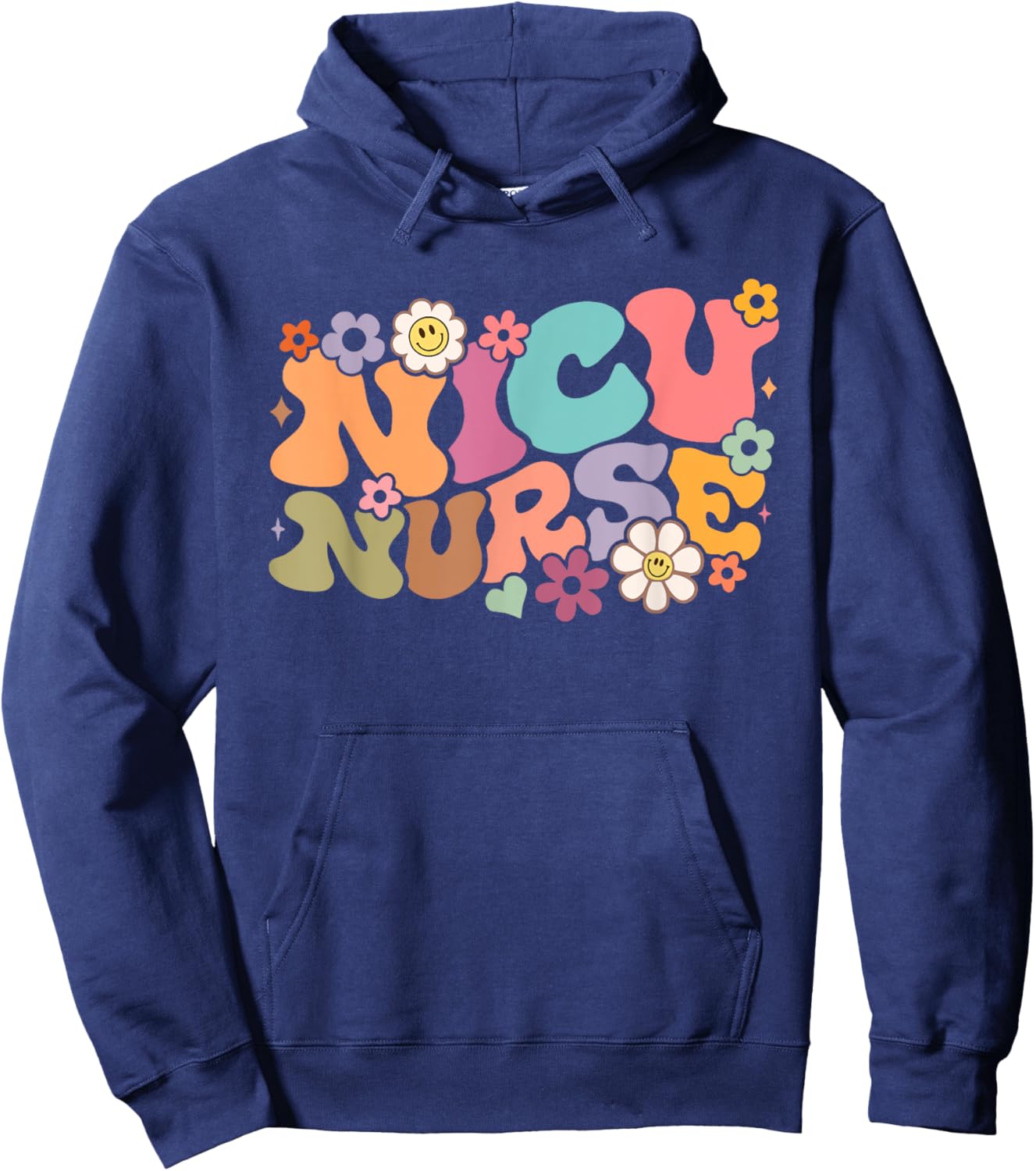 Groovy NICU Nurse ICU Neonatal Team Tiny Humans For Hoodie - Hoodie | Navy