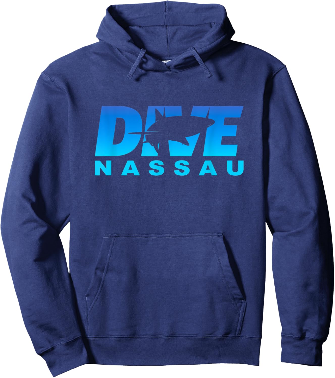 Dive Nassau with Shark, Scuba Diving at Nassau Hoodie - Hoodie | Navy