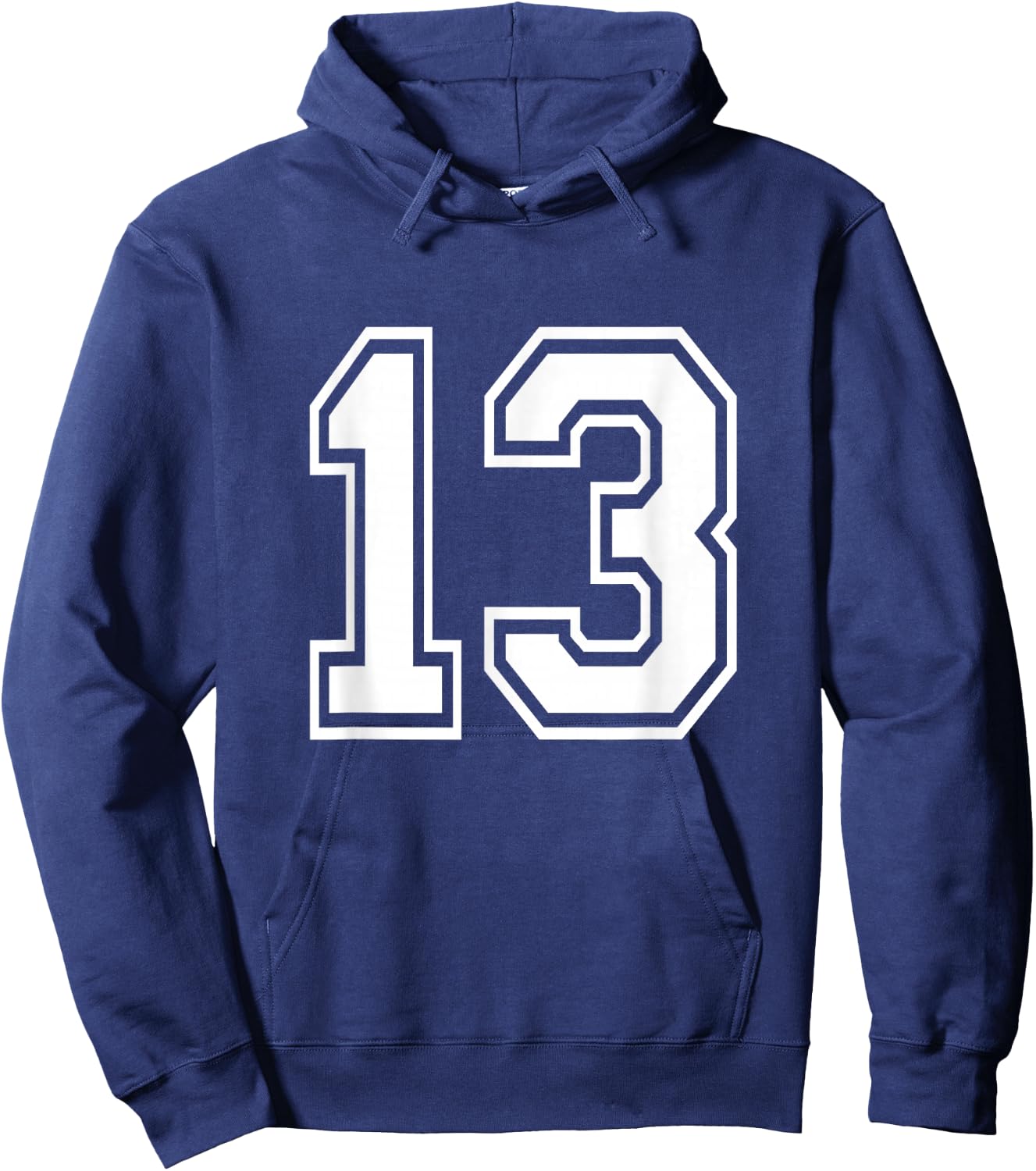 Number 13 Varsity Sports Team Jersey 13th Birthday 13 Years Hoodie - Hoodie | Navy