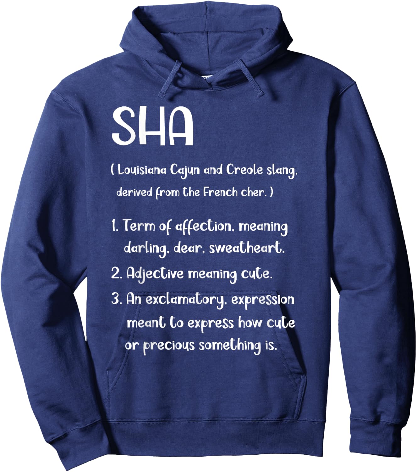 Creole Cajun Culture SHA Louisiana State New Orleans Hoodie - Hoodie | Navy