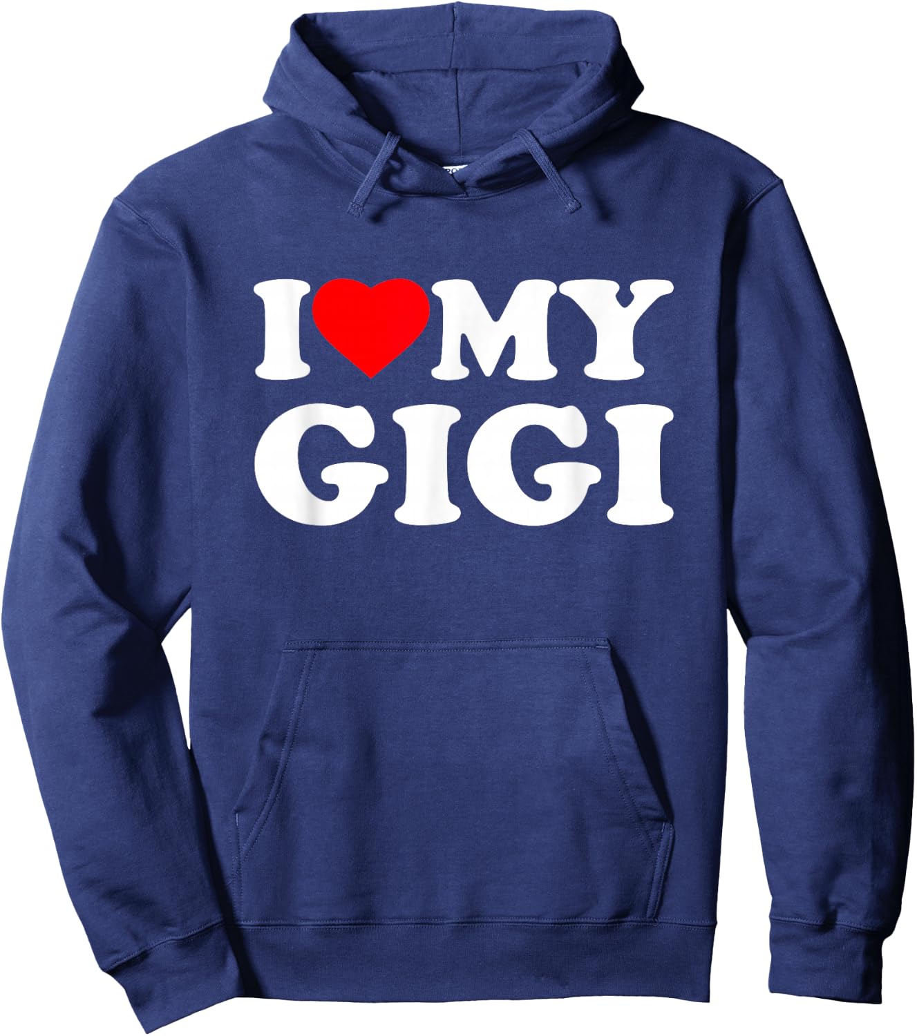 I Love My Gigi I Heart Family Grandma Hoodie - Hoodie | Navy