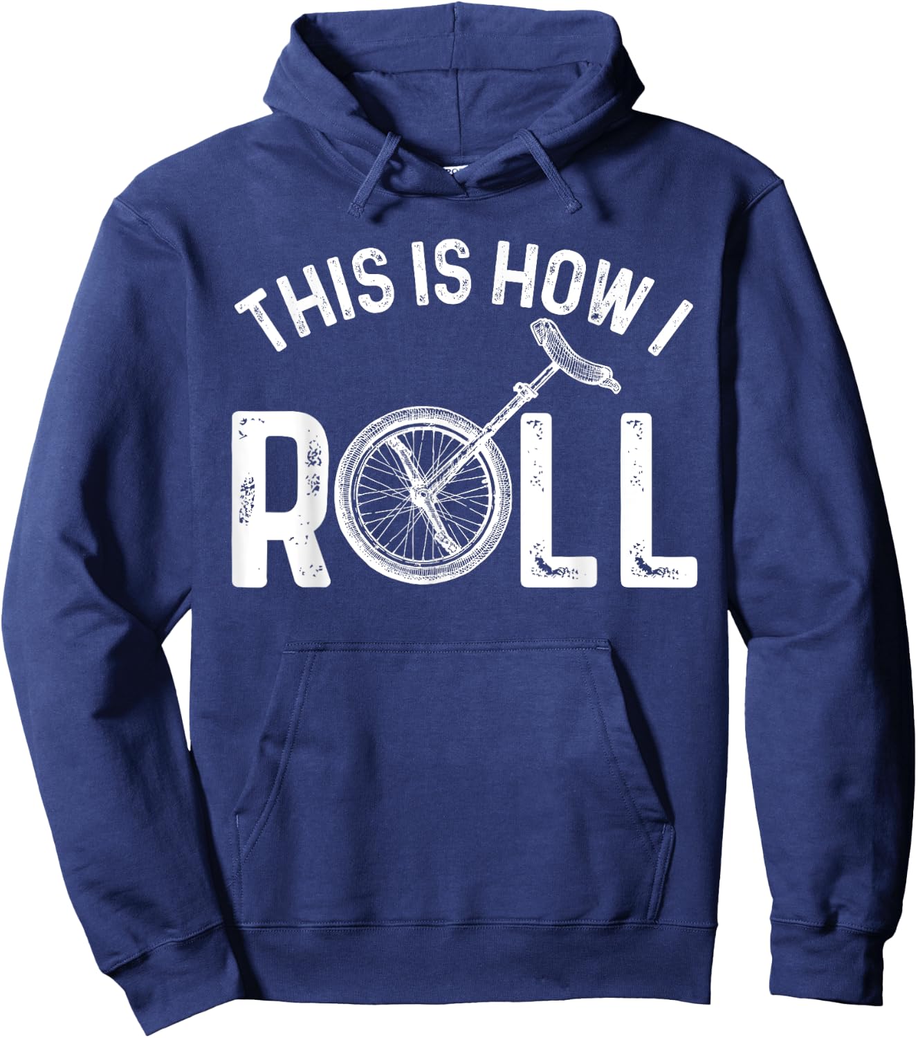 Funny Unicycling Design Women Monocycle Rider Humor Hoodie - Hoodie | Navy