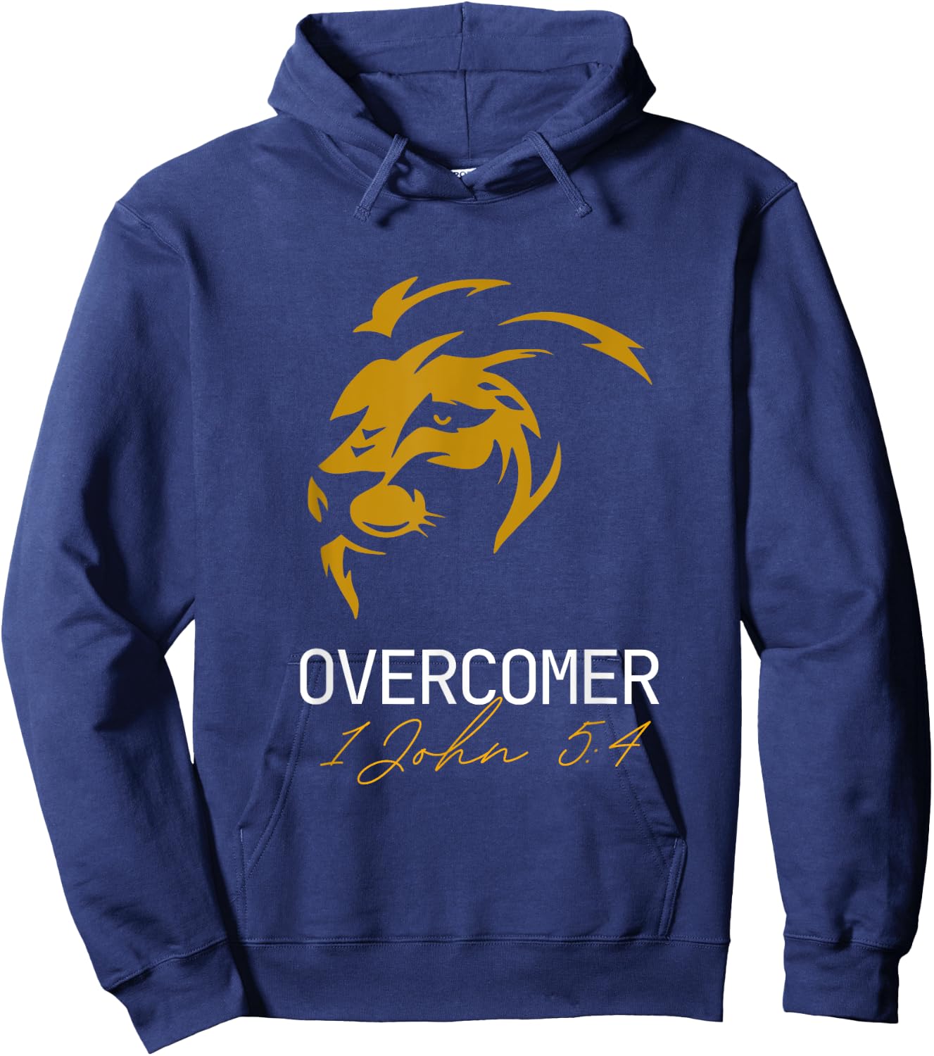 Christian Faith Overcomer Motivational Hoodie - Hoodie | Navy