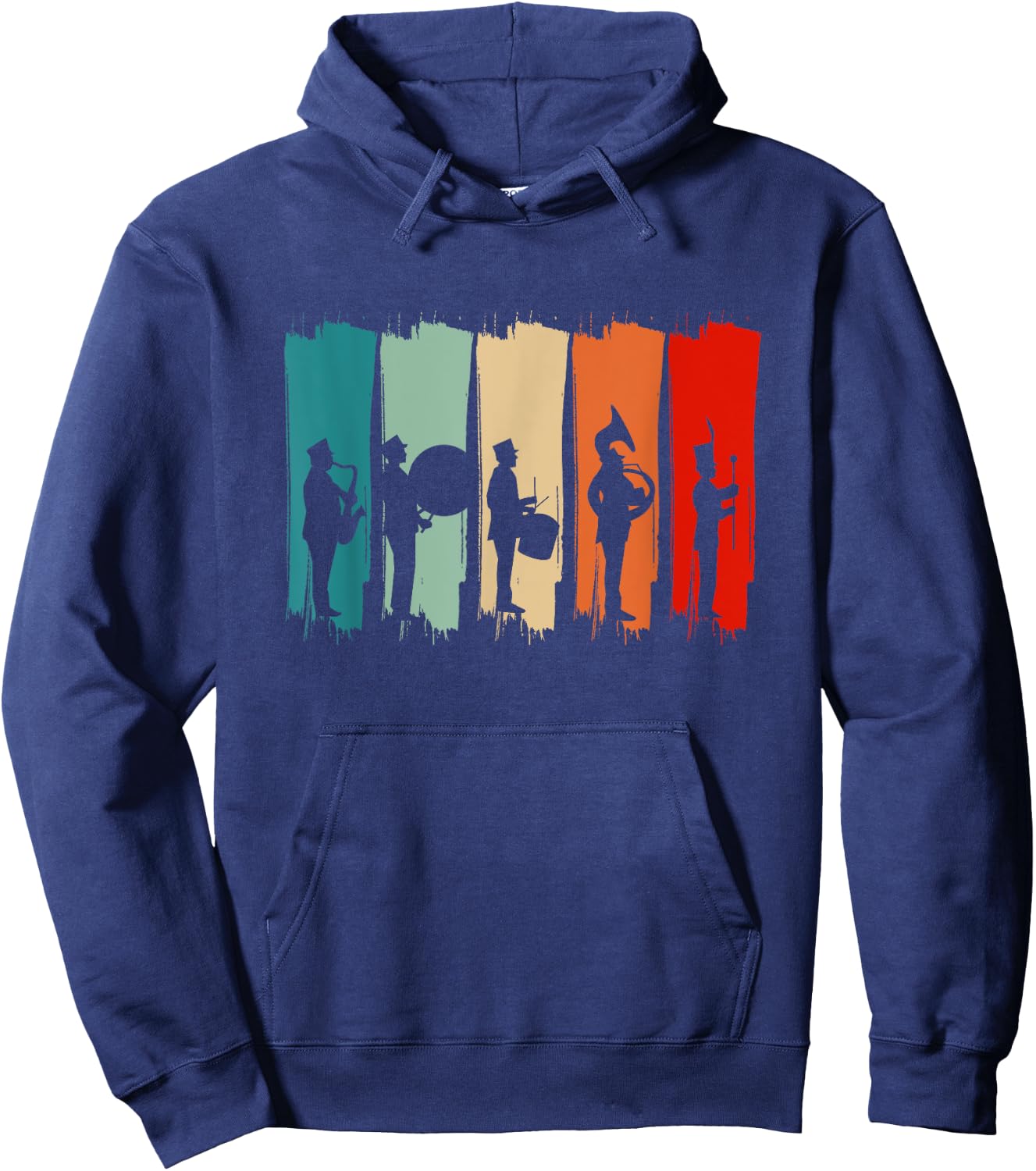 Vintage Band Instruments Band Member Marching Band Hoodie - Hoodie | Navy