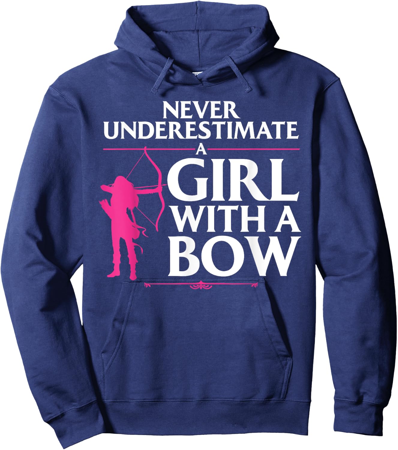 Funny Archery Design for Girls Women Bowhunter Fans Archery Hoodie - Hoodie | Navy