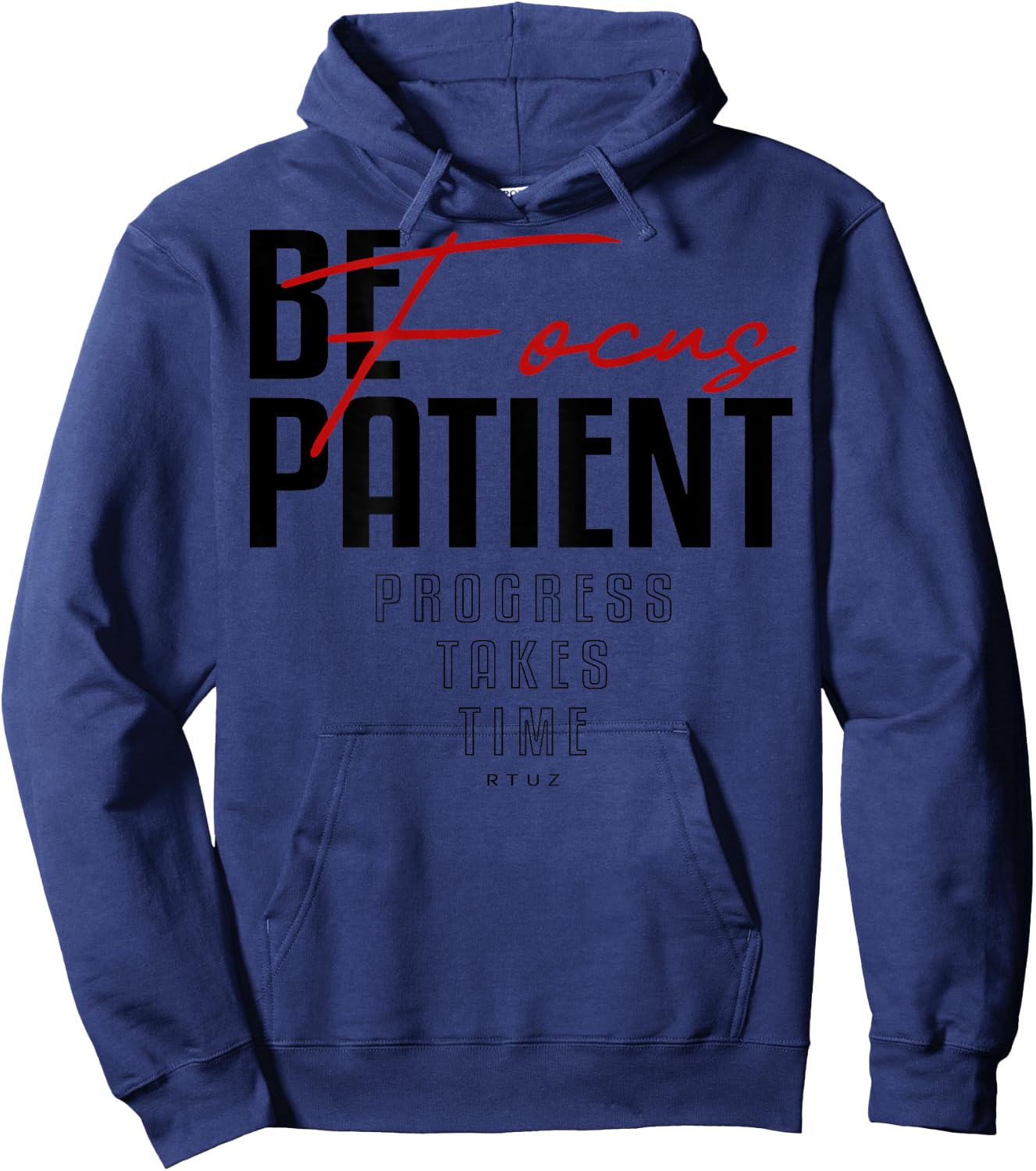 Fitness Quote Y2K Gym Training Back Print Yoga Sport Workout Hoodie - Hoodie | Navy